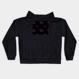 Background illustration black with pink, decorative design pattern, ornament Kids Hoodie